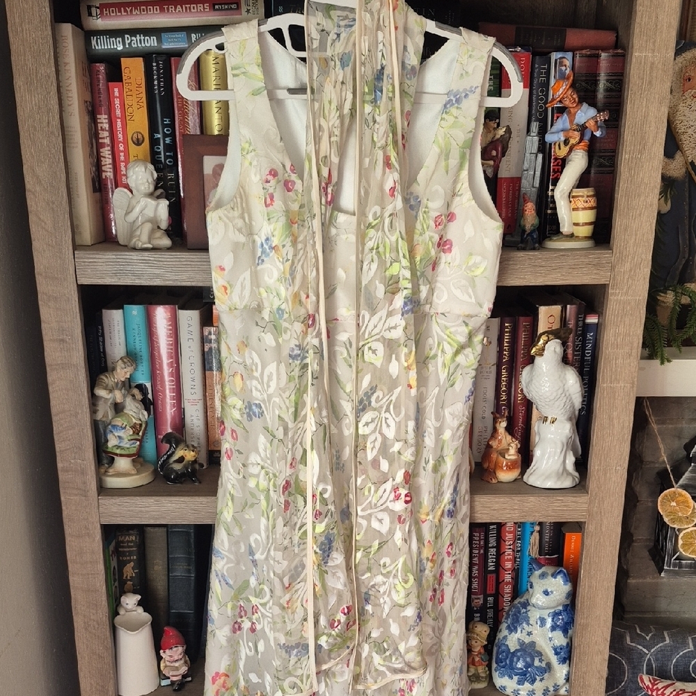 Kay Unger Floral Mini Dress with Scarf - Picture 10 of 10